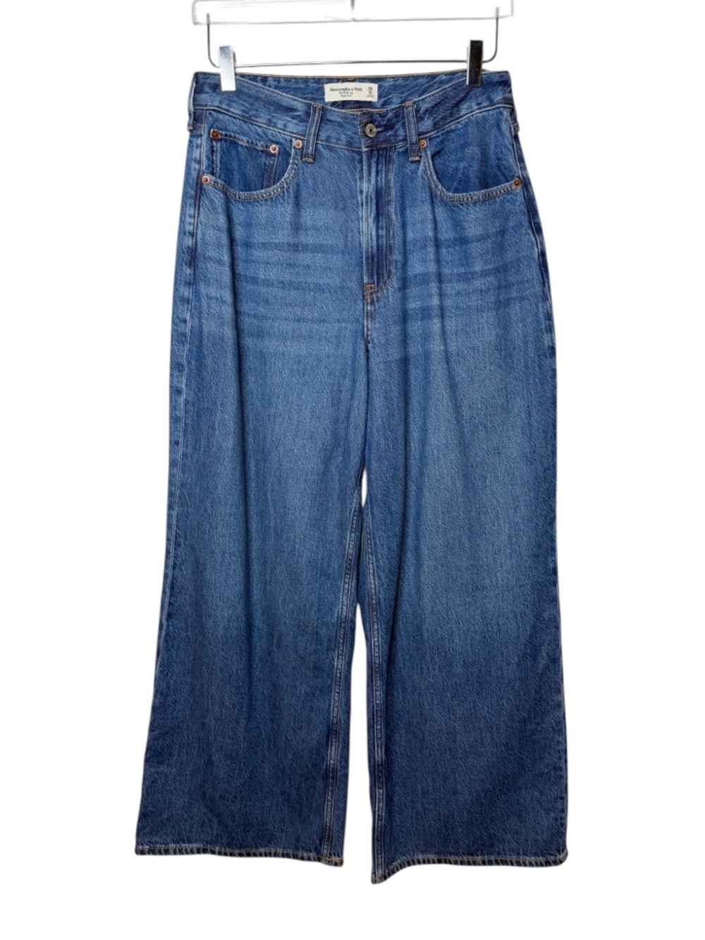 Abercrombie The Wide Leg High Rise Womenās Soft Jeans Sz 6 Short